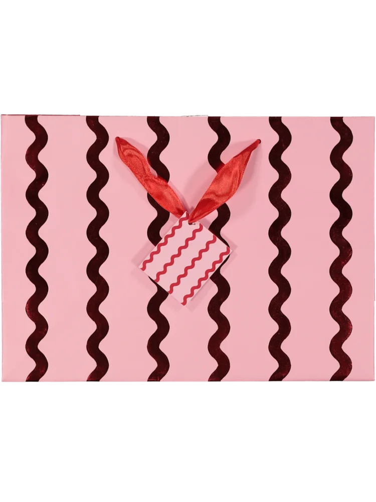 Pink Medium Stripe Gift Bag