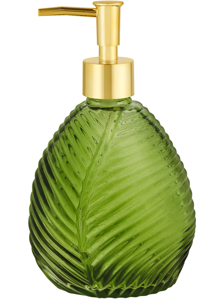 Green Leaf Glass Dispenser
