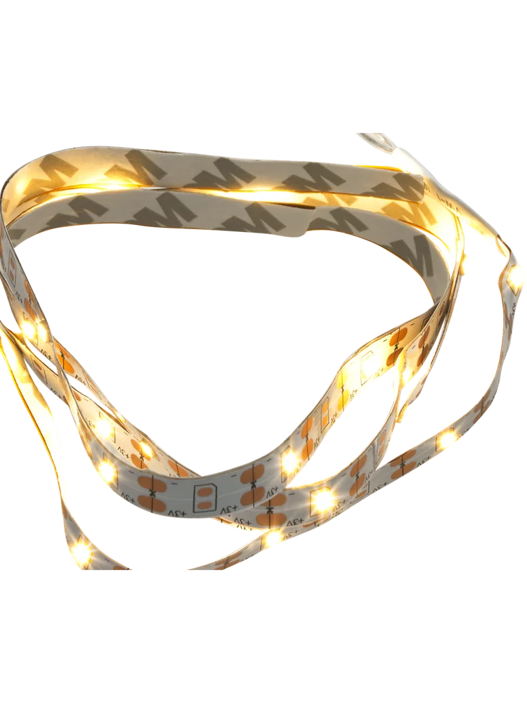 Battery Operated Warm White LED Strip Lights 1m