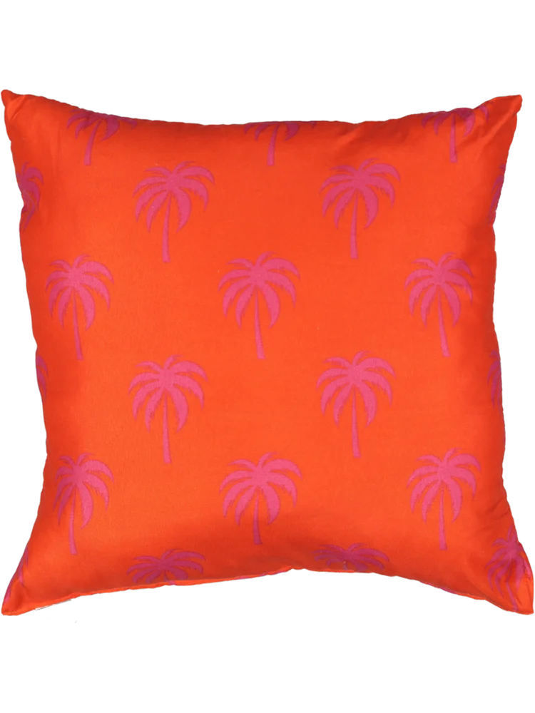 Orange Palm Print Scatter Cushion 45X45