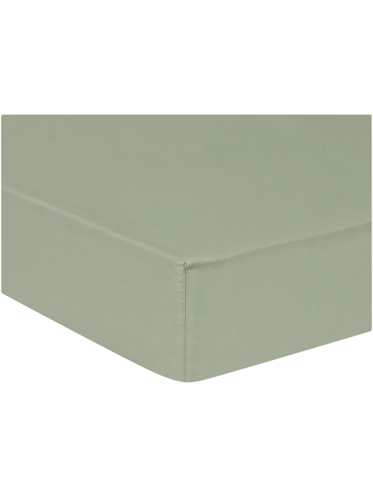 Green Queen Bed Xl Cotton Rich Fitted Sheets