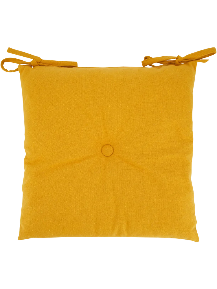 Yellow Plain Outdoor Chair Pad