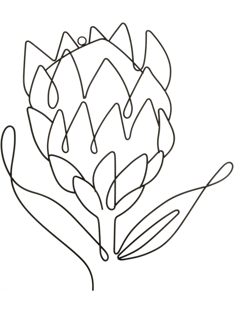 Protea Shaped Metal Wall Art
