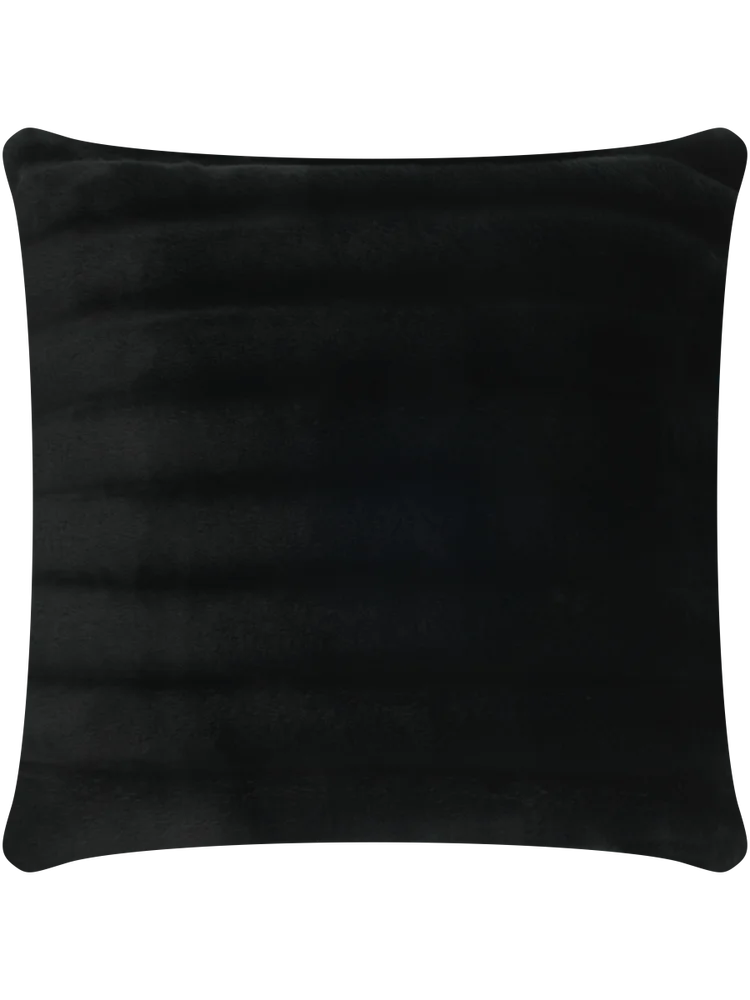 Black Faux Fur Scatter Cushion 50X50Cm