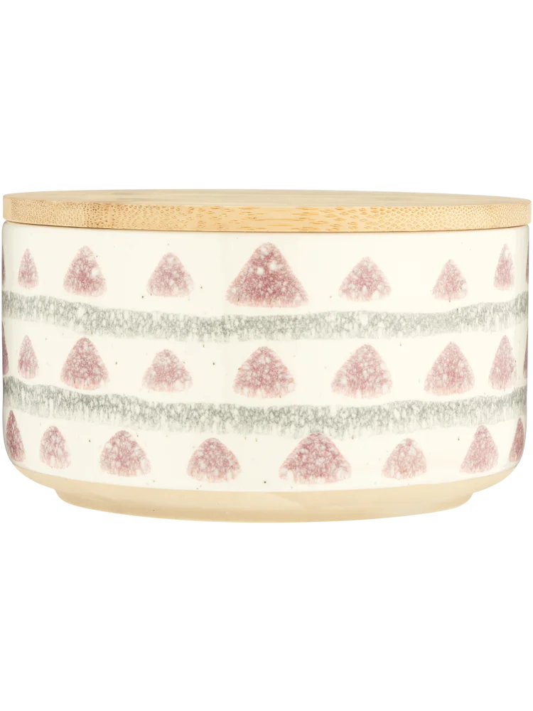 Ceramic Printed Canister 13.8X7.3Cm