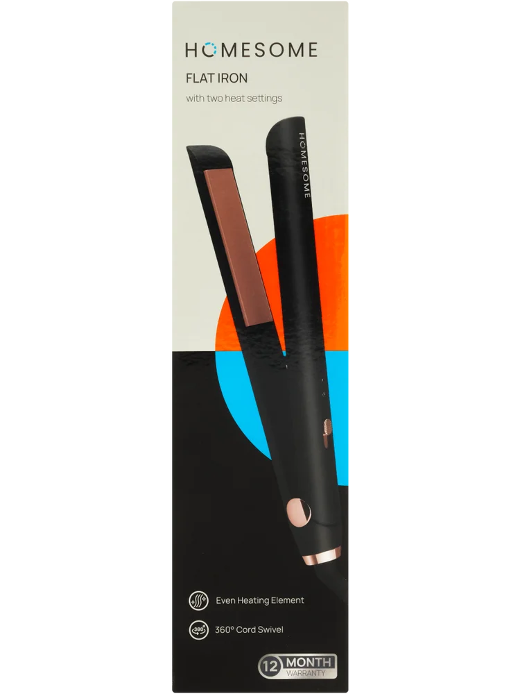 2-in-1 Hair Dryer And Flat Iron Styler Black And Rose Gold