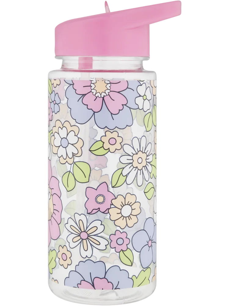 Flowers Bottle With Straw
