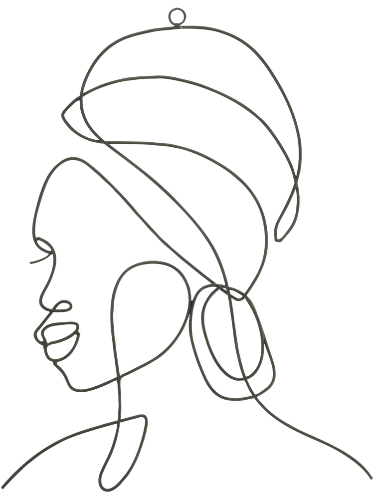 Lady Wire Metal Wall Art