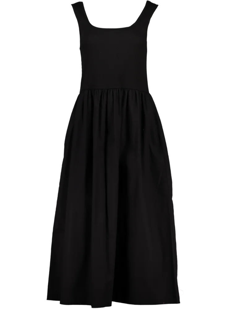 Black Sleeveless Midi Dress