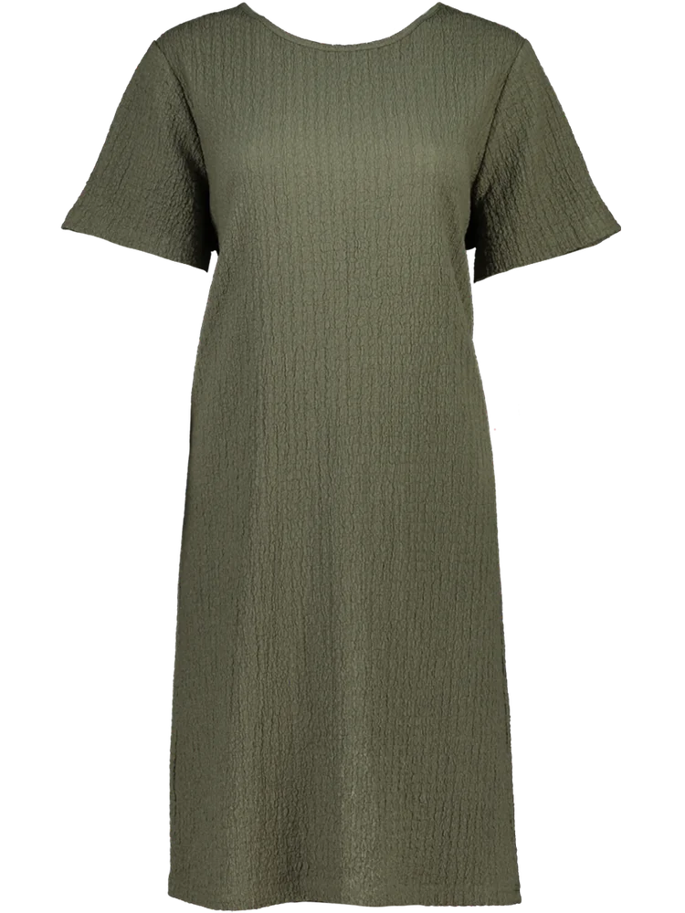 Green Short Sleeve Knit Dress