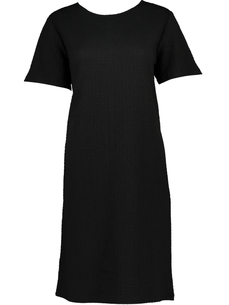Black Short Sleeve Knit Dress