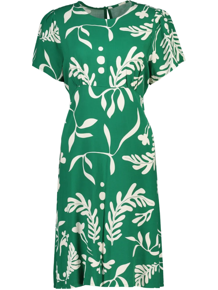 Green Leaf Midi Dress