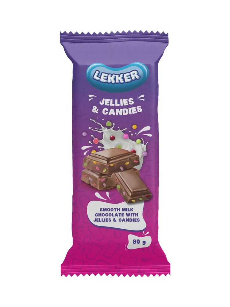 Lekker Milk Chocolate With Jellies And Candies 80g