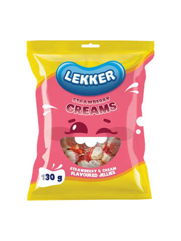 Lekker Strawberries And Cream 130g Sweets