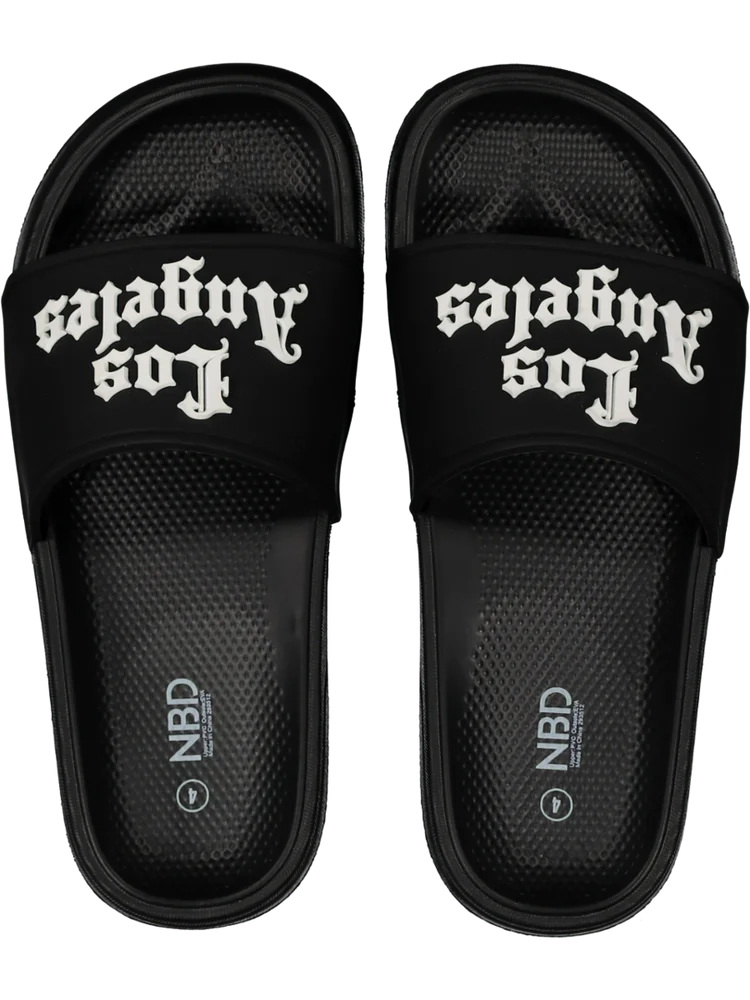 Los Angeles Black Slider Sandals