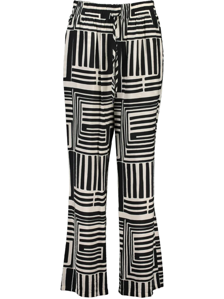 Black And White Wide Leg Pants