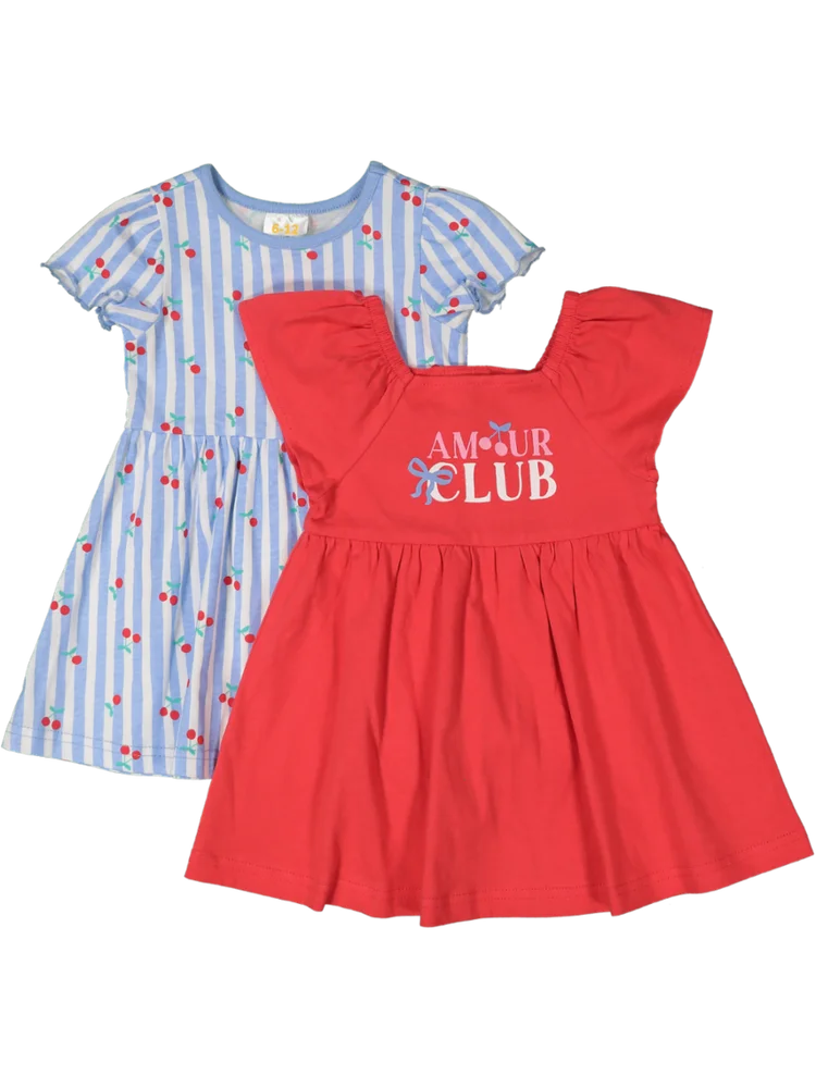2 Pack Red And Blue Dresses