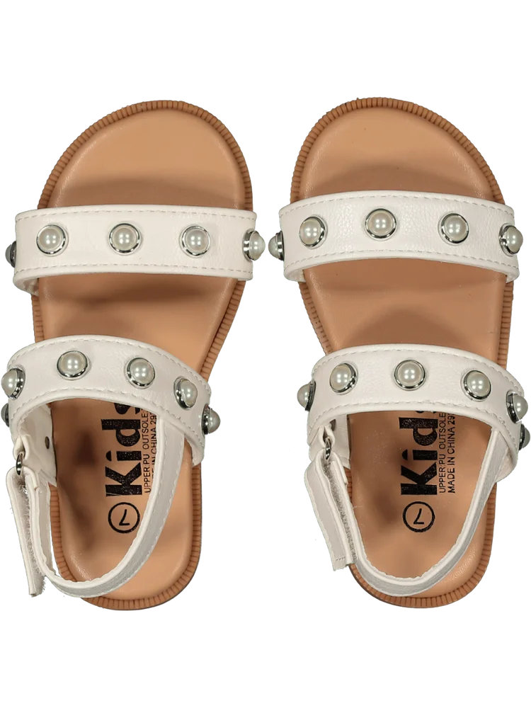 White Pearl Strapped Sandals