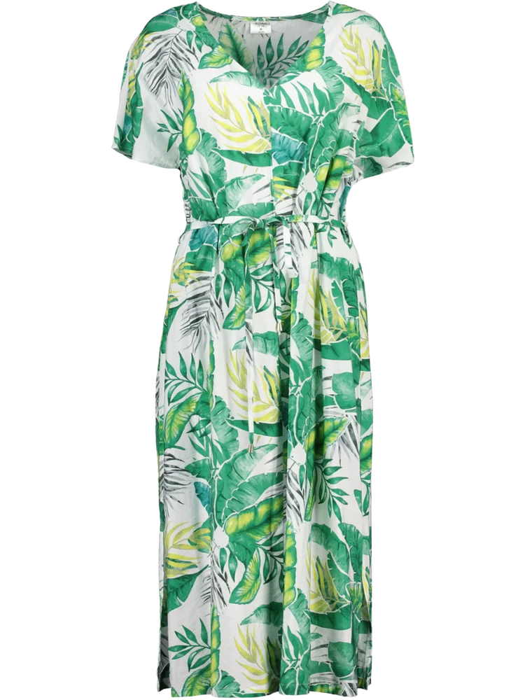 Green Palm Summer Dress