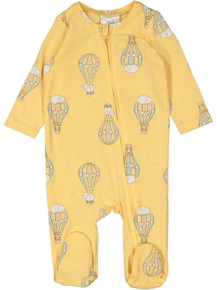 Yellow Zip Through Lycra