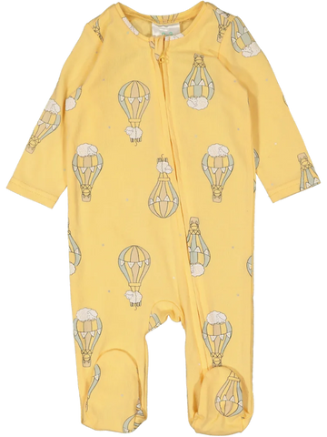 Yellow Zip Through Lycra