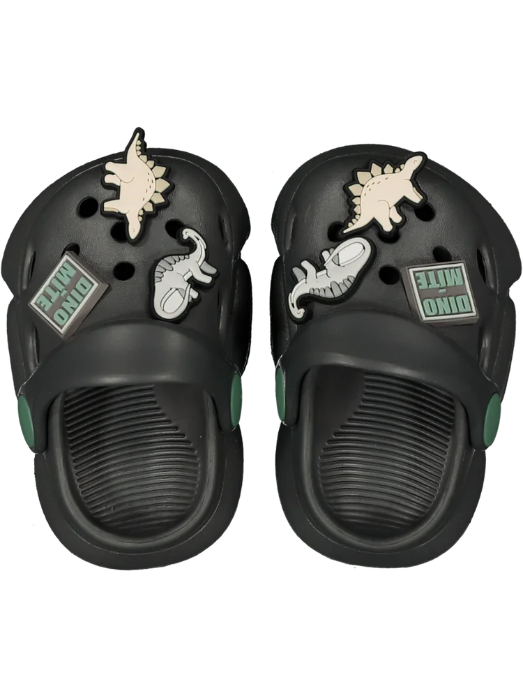 Black Charms Moulded Sandals