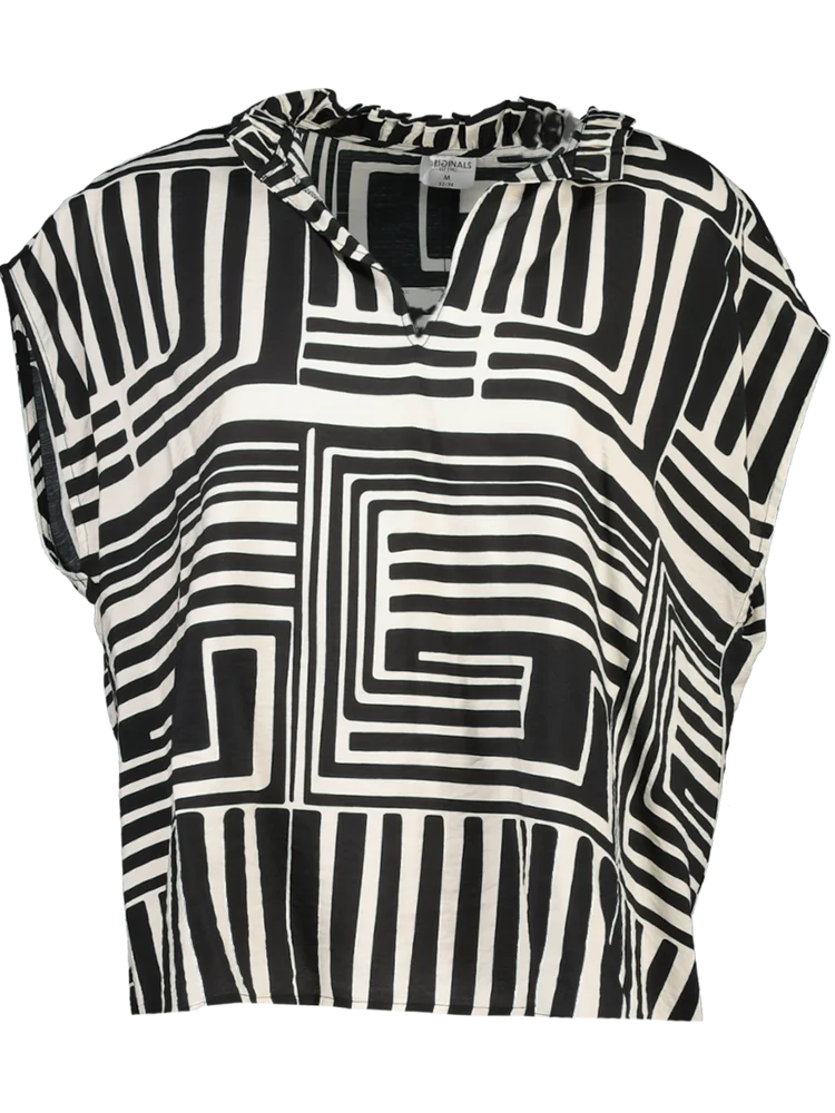 Black And White Blouse
