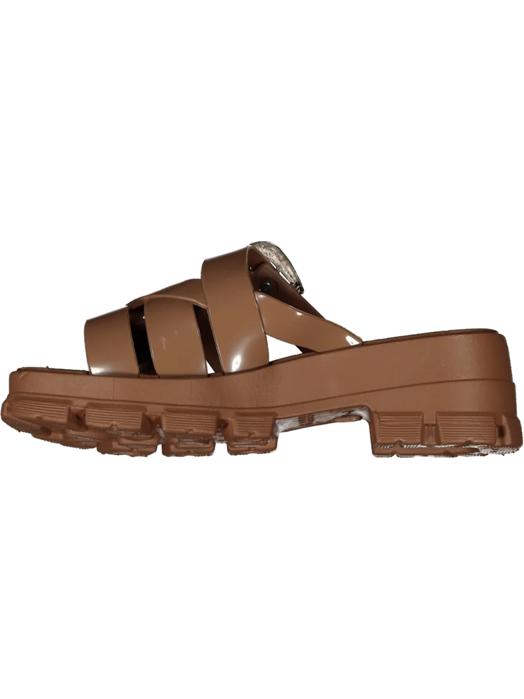 Brown Chunky Mule Sandal