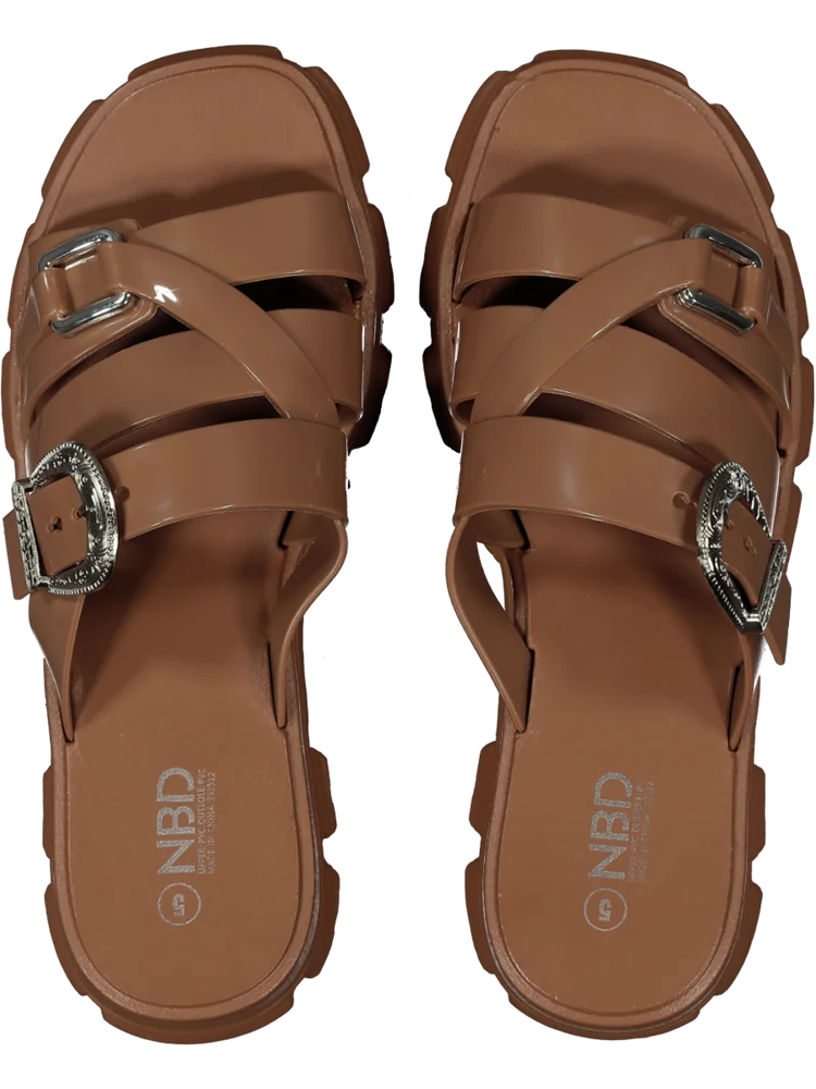 Brown Chunky Mule Sandal (2)