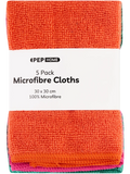 5 Pack Assorted Microfibre Cloths