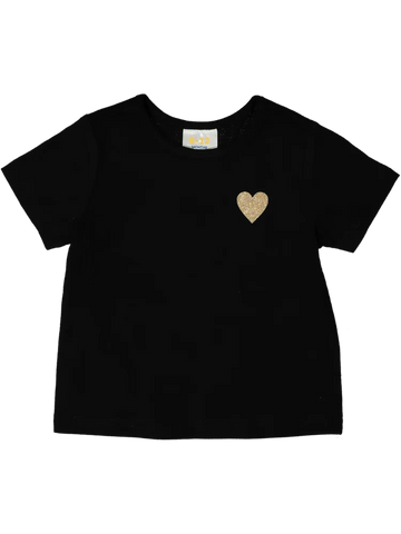Black Heart Print T-Shirt