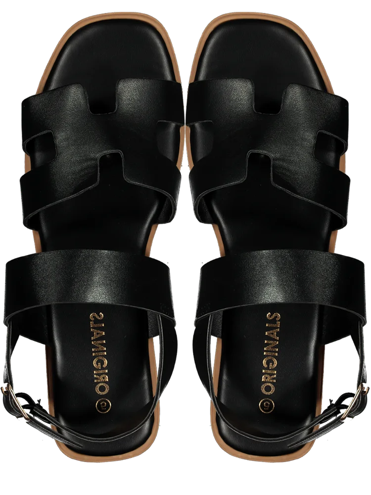 Black Backstrap Sandals