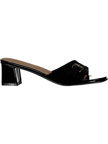 Buckle Block Heel Mules