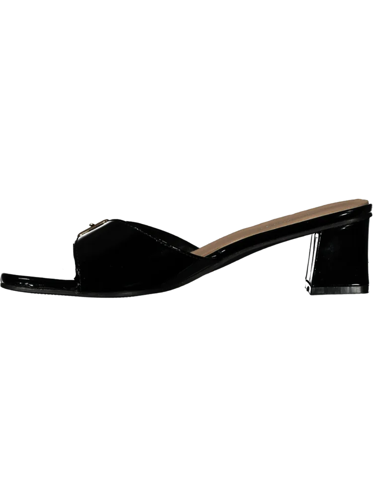 Buckle Block Heel Mules