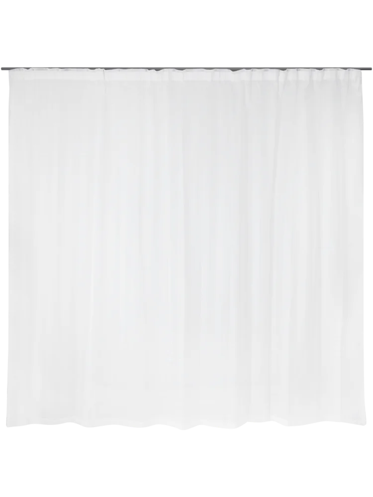 Taped Unlined Striped Sheer Curtain