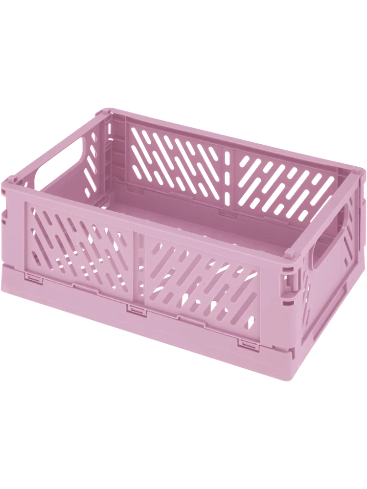 Medium Pink Foldable Storage Crate