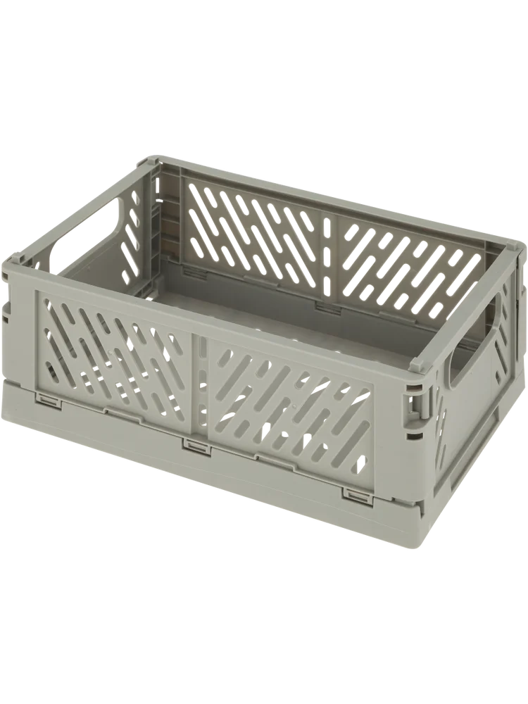 Medium Foldable Storage Grey Crate