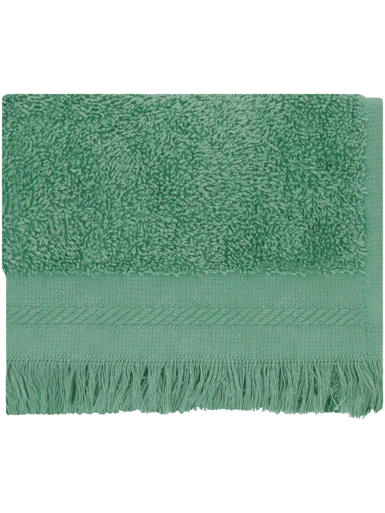 Ice Green Fringed Guest Towel