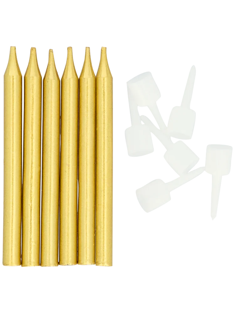 6 Piece Metallic Candles