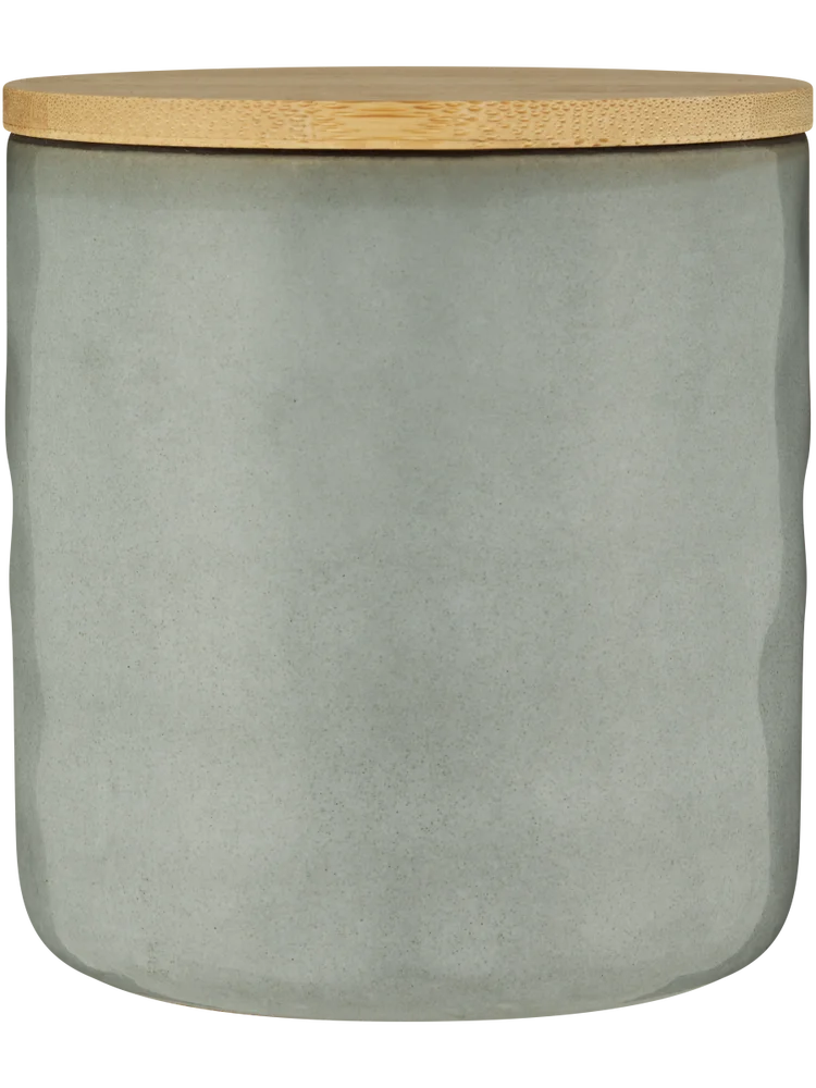 Canister With Wooden Lid 10x10cm