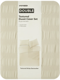 Stripe Seersucker Textured Duvet Cover Set Double (1)