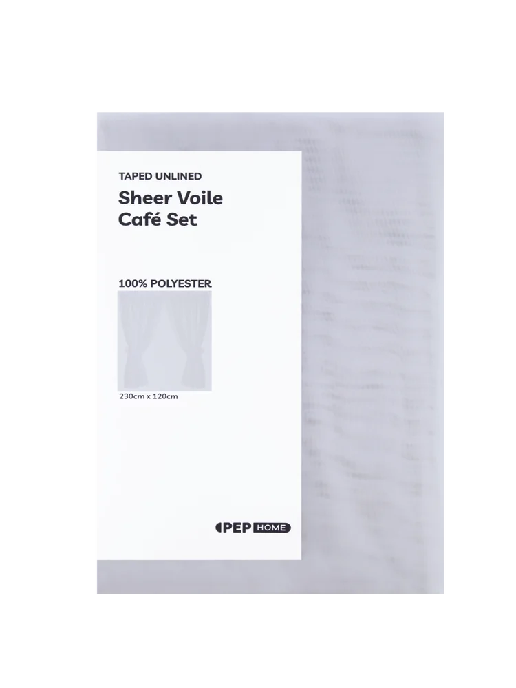 Taped Unlined Sheer Voile Café Set (1)