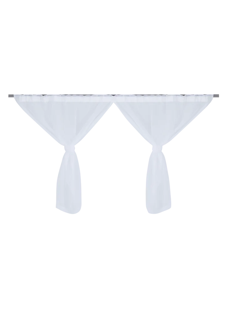 Taped Unlined Sheer Voile Café Set