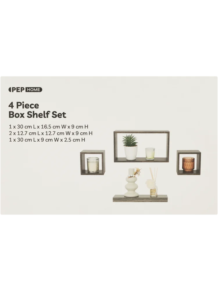4 Piece Box Shelf Set