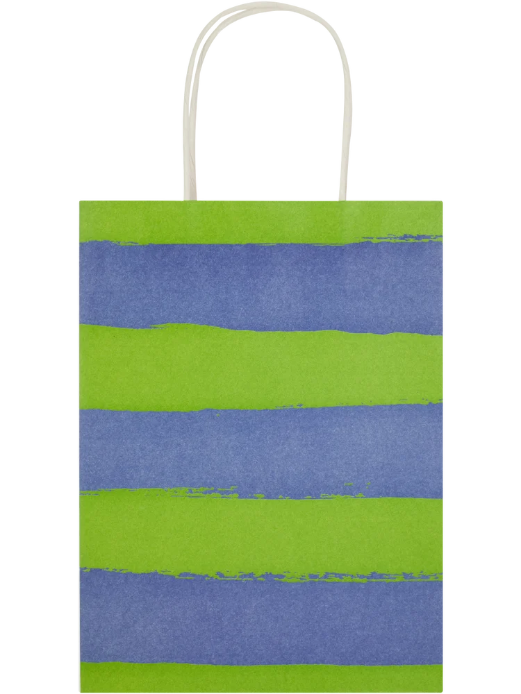 6 Pack Assorted Broad Free Stripes Paper Gift Bags