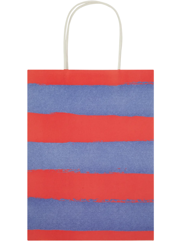 6 Pack Assorted Broad Free Stripes Paper Gift Bags (3)