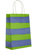 6 Pack Assorted Broad Free Stripes Paper Gift Bags (4)
