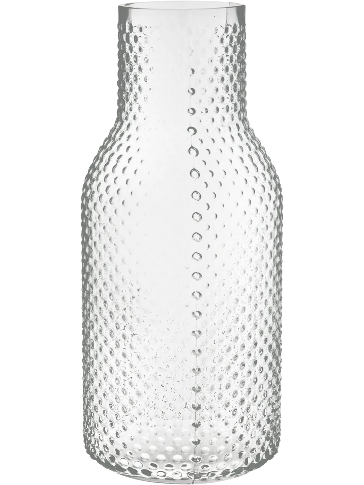 Rain Drop Round Slim Neck Glass Vase 7x10x26cm