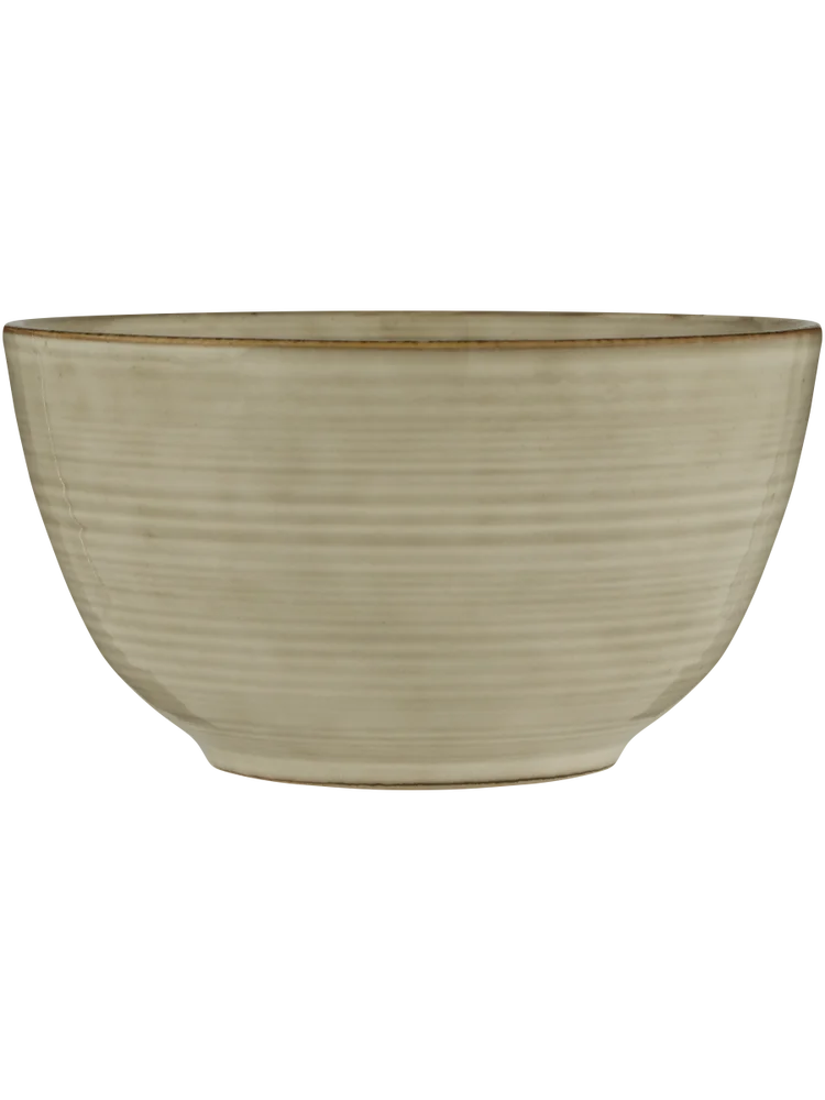 Ceramic Brown Rimmed Bowl 14x8cm