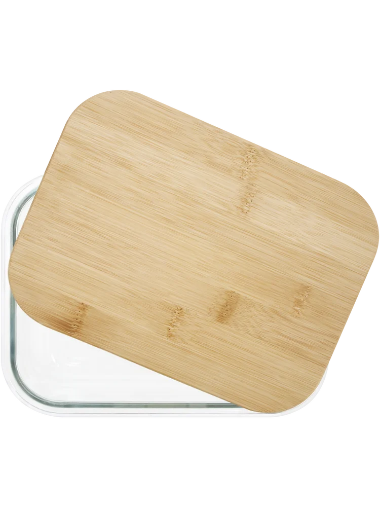 Glass Container With Bamboo Lid 1480ml